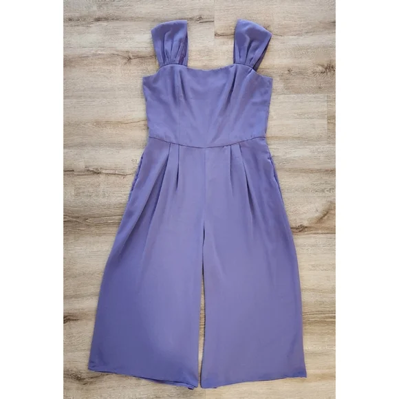 Gal Meets Glam Wisteria Purple Veronica Jumpsuit Women's Size 14 - Picture 2 of 7